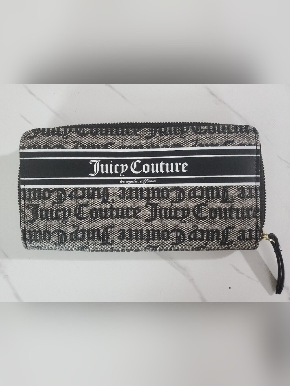 Juicy Couture Coated Canvas Logo Zip-Around Wallet NWOT - Picture 4 of 9